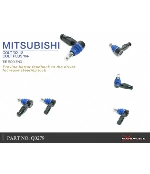 Hardrace Q0279 Tie Rod Ends Mitsubishi Colt, Colt plus