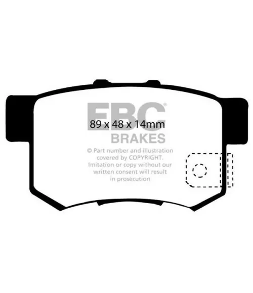 EBC Yellowstuff DP41193R Brake Pads Rear (Honda S2000 99-09) 