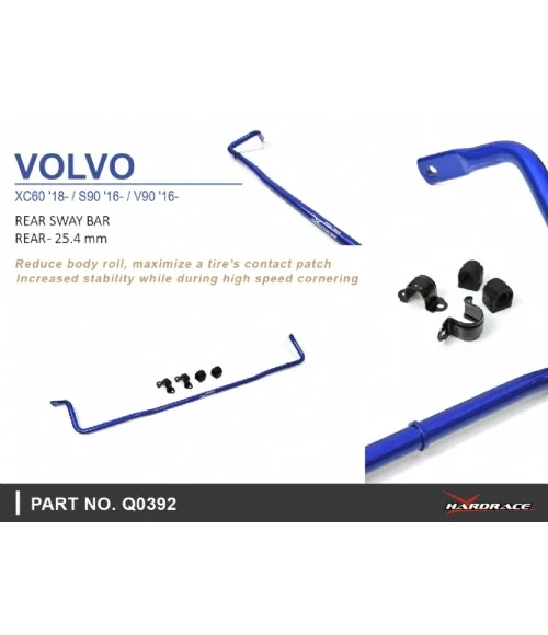 Hardrace Q0392 Rear Sway Bar Volvo