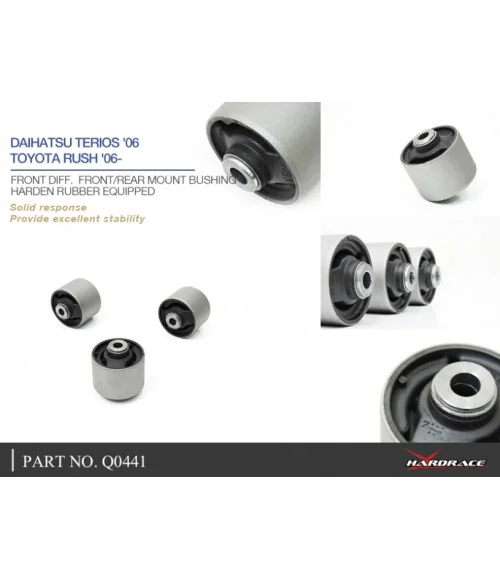 Hardrace Q0441 Front Diff. Front/rear Mount Bushing Daihatsu Terios