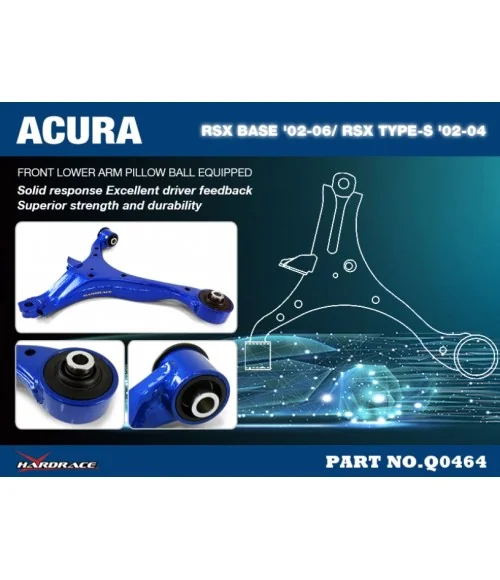 Hardrace Q0464 Front Lower Arm Honda Integra