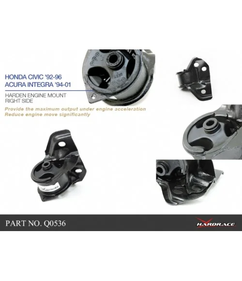 Hardrace Q0536 Right Engine Mount Honda Civic, Integra