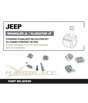 Hardrace Q0590 Steering Stabilizer Relocation Kit Jeep Gladiator, Wrangler