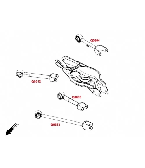 Hardrace Q0605 Rear Toe Kit Tesla Model 3