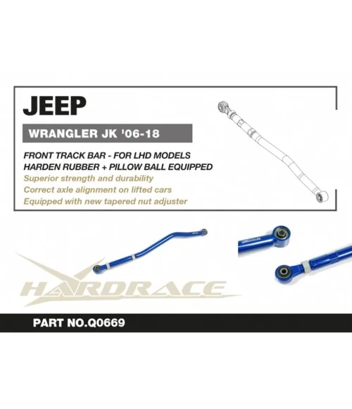 Hardrace Q0669 Front Track Bar Jeep Wrangler, Wrangler unlimited