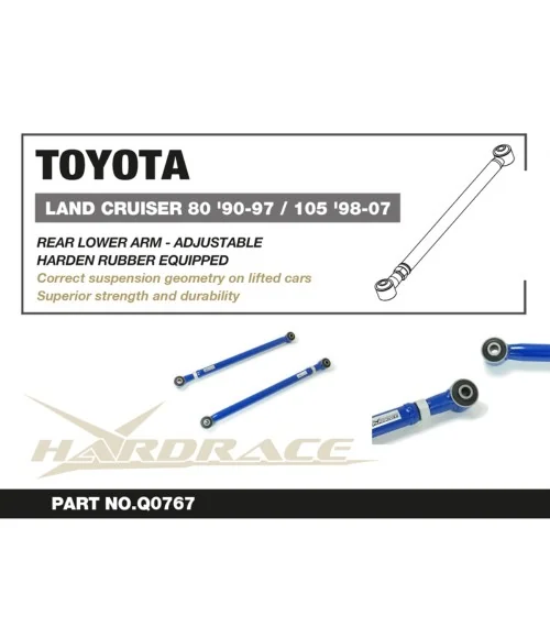 Hardrace Q0767 Rear Lower Arm - Adjustable Lexus LX, Toyota Land cruiser