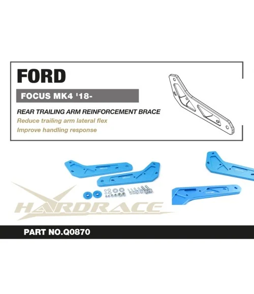 Hardrace Q0870 Rear Trailing Arm Reinforcement Brace Ford Focus