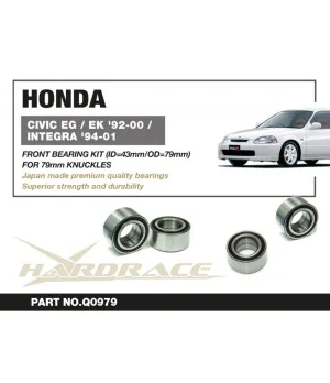 Hardrace Q0979 Front Wheel Bearing Honda Civic, Integra, Del sol