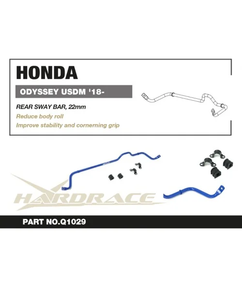 Hardrace Q1029 Rear Sway Bar Honda Odyssey usdm