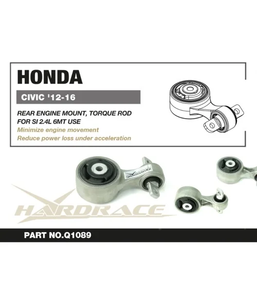 Hardrace Q1089 Rear Engine Mount Torque Rod Honda Civic