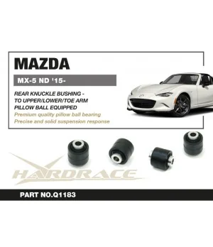 Hardrace Q1183 Rear Knuckle Bushing - Connect To Upper/lower/toe Arms Mazda MX-5 MIATA 