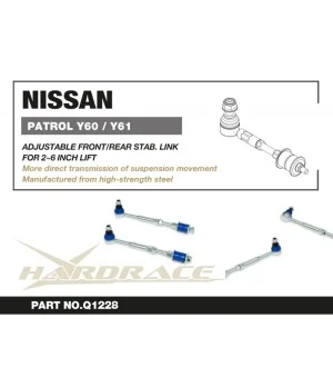 Hardrace Q1228 Front/rear Adj. Stabilizer Link Nissan Patrol