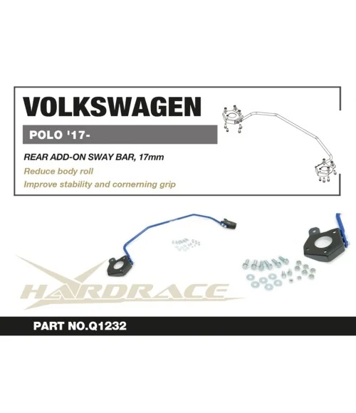 Hardrace Q1232 Rear Add-on Sway Bar Volkswagen POLO, Skoda Fabia, Audi A1