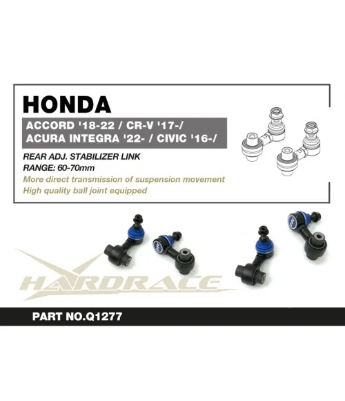 Hardrace Q1277 Rear Adj. Stabilizer Link Honda Civic, CR-V, Accord