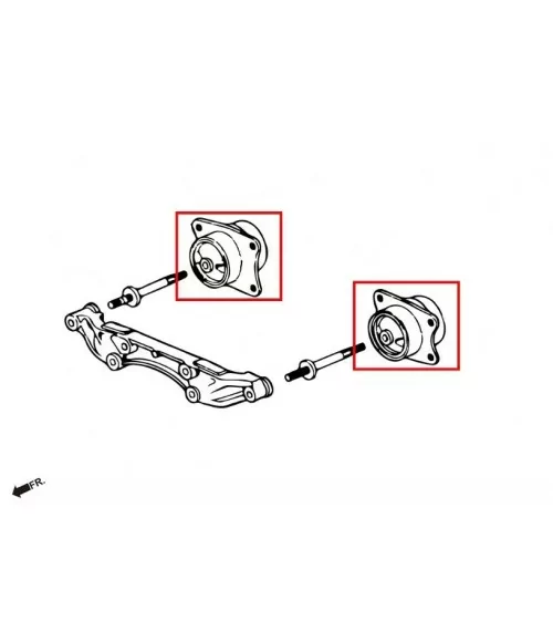 Hardrace 7127 Reinforced Differential Mount Rear Side Honda S2000 