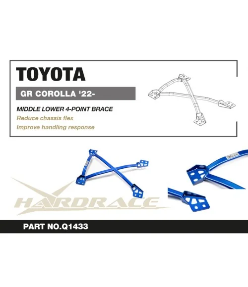 Hardrace Q1433 Middle Lower 4-point Brace Toyota Corolla/altis/auris