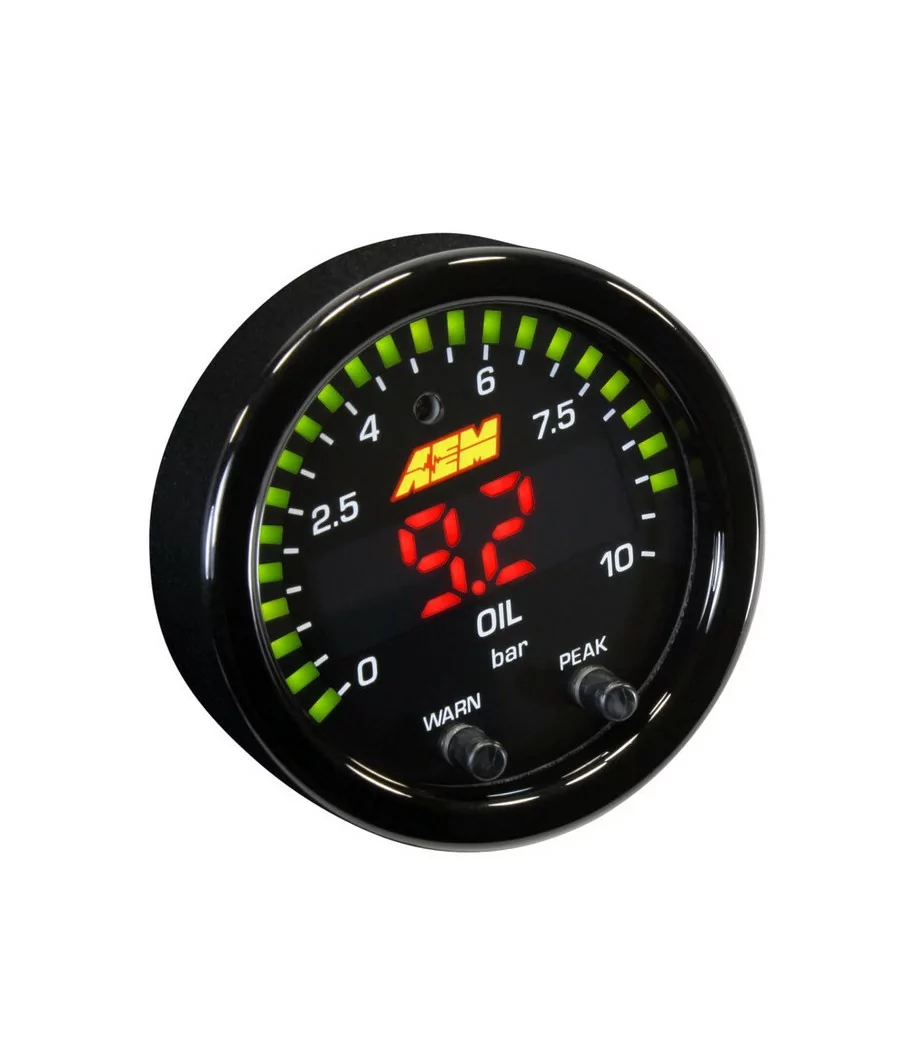 AEM 30-0307 X-Series Oil Pressure Gauge 10 BAR-150 PSI 