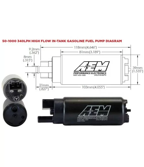 AEM 50-1000 Universal 340 Lph Fuel Pump 