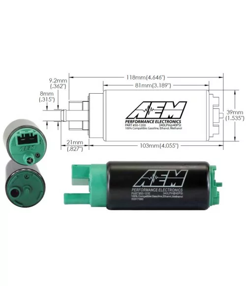 AEM 50-1200 Universal 340 Lph Fuel Pump - E85 