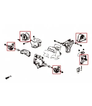 Hardrace 5827 Harden Engine Mount Honda Civic