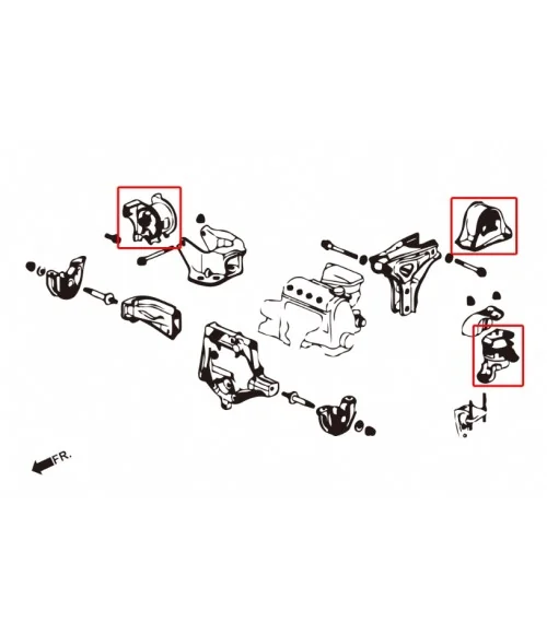 Hardrace 5827-A Harden Engine Mount Honda Civic