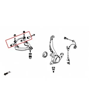 Hardrace 6228 Front Upper Arm Bushing Repair Kit Honda