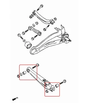 Hardrace 6324 Rear Lower Arm Bushing Mitsubishi Lancer mirage