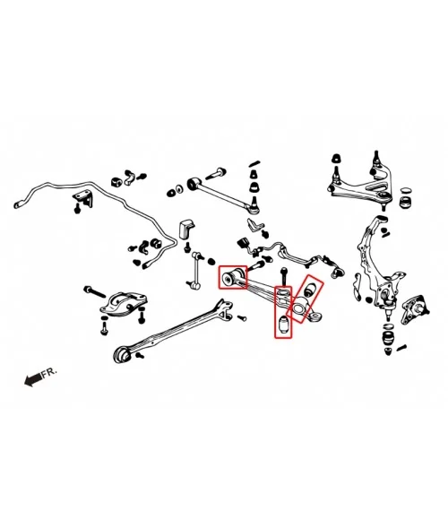 Hardrace 6489 Rear Lower Arm Bushing Honda Prelude