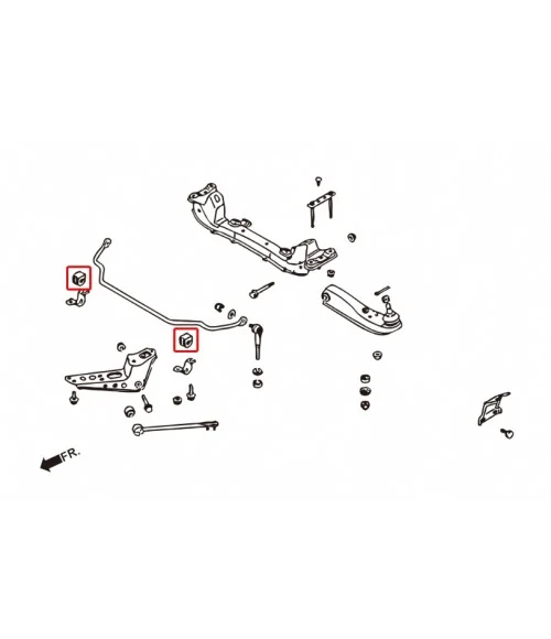 Hardrace 6511 Reinforced Front Tpv Stabilizer Bushing Nissan 240SX