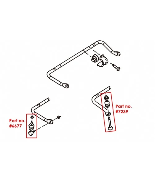 Hardrace 6677 Rear Reinforced Stabilizer Link Ford, Mazda, Volvo