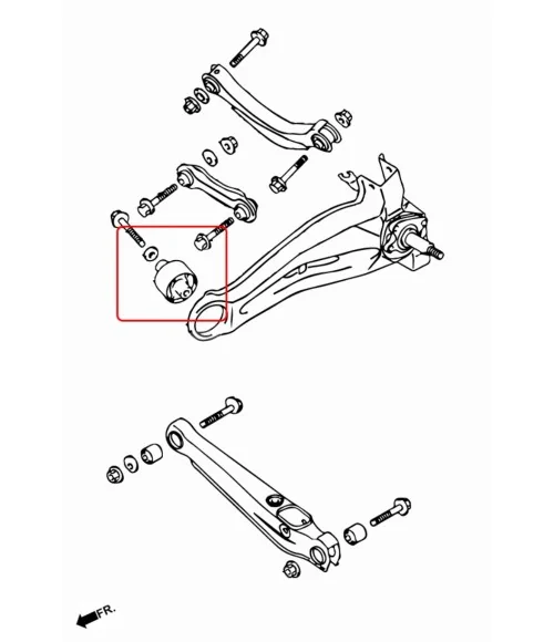 Hardrace 6744 Rear Trailing Arm Bushing Mitsubishi Lancer mirage