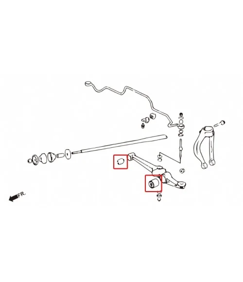 Hardrace 6798 Front Lower Arm Bushing Honda Civic, Integra 