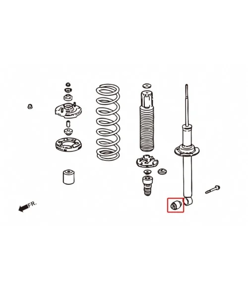 Hardrace 6812 Rear Shock Bushing Honda Accord 