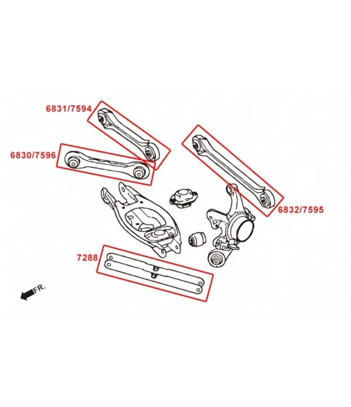 Hardrace 6830 Rear Upper Arm Bmw 1 Series, 3 Series, X1