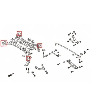 Hardrace 7521 Rear Sub-frame Bushing Scion FR-S, Subaru BRZ, Toyota 86