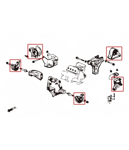 Hardrace 7568 Harden Engine Mount Honda Civic