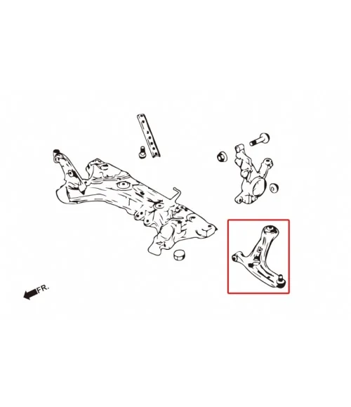 Hardrace 7702 Front Lower Arm & Rc Ball Joint Ford Fiesta, Mazda 2