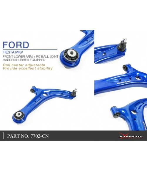 Hardrace 7702-CN Front Lower Arm + Rc Ball Joint Ford Fiesta