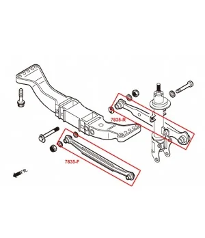 Hardrace 7835-R Rear Lateral Rear Arm Alfa Romeo 147, 156, GT