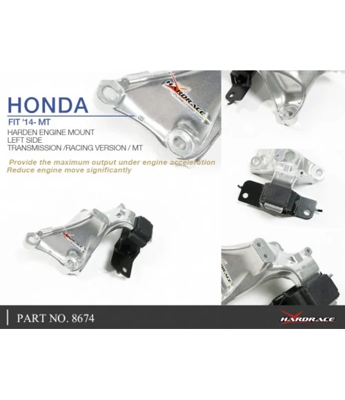 Hardrace 8674 Left Engine Mount Honda City, Fit