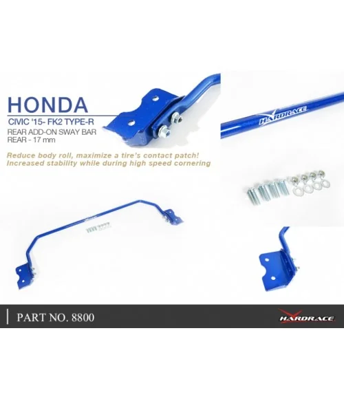 Hardrace 8800 Rear Add-on Sway Bar Honda Civic